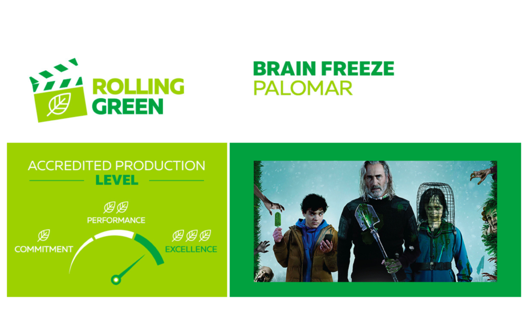 Forerunner in eco-responsible filming, Palomar obtains the Excellence level of the Rolling Green accreditation for Brain Freeze